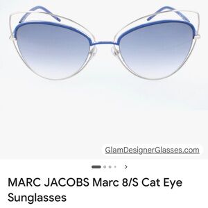 Marc Jacobs 8/S Gradient Blue Metal Cat Eye Sunglasses